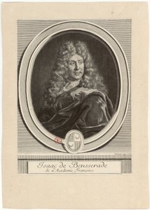 Isaac de Bensserade z Académie Françoise autorstwa Gérard Edelinck