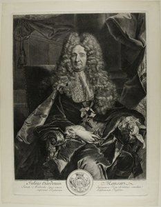 Jules Hardouin-Mansart autorstwa Gérard Edelinck