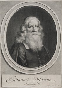Nathanael Dilgerus, minister Gdańska, 1683. autorstwa Gérard Edelinck