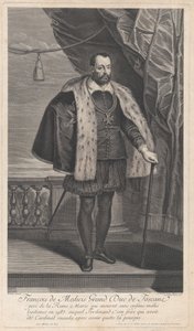 Portret Franciszka I Medyceusza, Wielkiego Księcia Toskanii, ca. 1707 autorstwa Gérard Edelinck