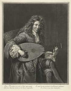 Portret lutnisty i kompozytora Charlesa Moutona ok. 1930 r. 1626-1710, ok. 1626-1710 1695