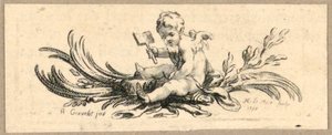 Tailpiece, Putto z łopatą