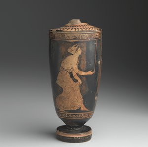 Poddasze Lekythos (ceramika szkliwiona poślizgowo) autorstwa Greek