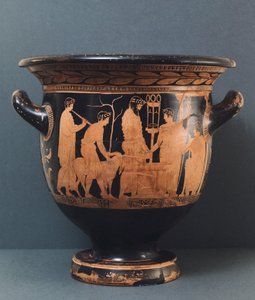 Wazon strychowy malarza Kleofona, V wiek p.n.e. (czerwona ceramika) autorstwa Greek