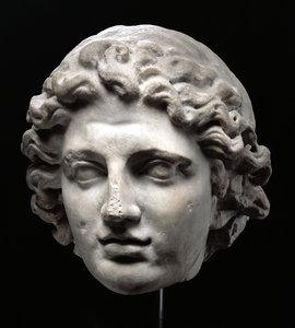 Kolosalna Głowa Aleksandra Wielkiego (356-323 pne) (marmur)