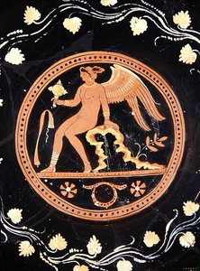 Kubek Wesołej Myśli, ok. 330-310 p.n.e. (ceramika) autorstwa Greek