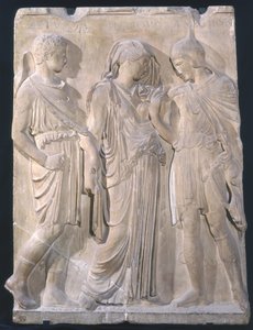 Orfeusz, Eurydyka i Hermes (marmur)