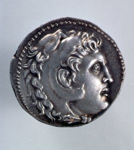 Aleksander Wielki Tetradrachma przedstawiający głowę Heraklesa w nakryciu głowy ze skóry lwa