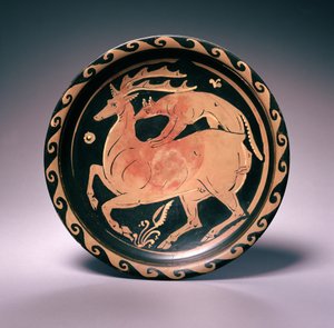 Apulijskie naczynie czerwonofigurowe, przypisywane malarzowi Lampasa, ok. 350-325 p.n.e. (terakota) autorstwa Greek School