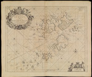 Mapa wysp Scilly, ok. 1693 r. (druk)