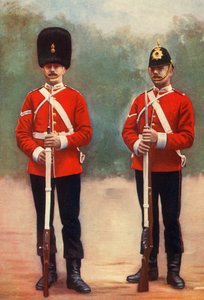 „Northumberland Fisiliers Kapral i DurhamLight Piechoty Lance-Corporal”, 1901. autorstwa Gregory and Co