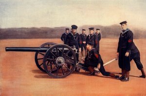 „Obserwowanie morskiego działa polowego”, 1900. autorstwa Gregory and Co