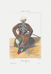 Książę Kazbek Osetii Od: Sceny, Krajobrazy, Zwyczaje i Stroje Kaukazu, 1840 autorstwa Grigori Grigorevich Gagarin