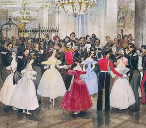 Bal w domu księżnej Marii Bariatinskiej, lata 30. XIX w.
