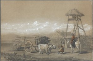 Kozacki fort na Kaukazie, 1846 r. autorstwa Grigori Grigorevich Gagarin