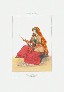 Kobieta Szamakija Od: Sceny, krajobrazy, zwyczaje i stroje Kaukazu, 1840 autorstwa Grigori Grigorevich Gagarin