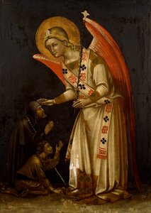 Anioł, ok. 1354, autorstwa Guariento (czynny 1338-zm. 1367 lub 1370), fresk