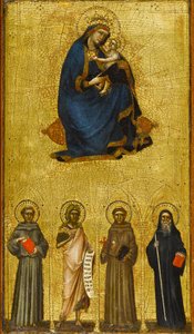 Madonna z Dzieciątkiem ze świętymi, ok. 1360 (tempera i złoty płatek na desce z topoli)