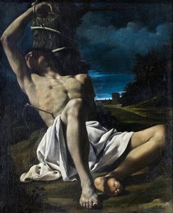 San Sebastiano, ok. 1619 (olej na płótnie) autorstwa Guercino (1591-1666)