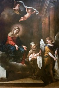 Madonna z fra Felice da Cantalice, Dzieciątkiem Jezus i aniołem Guercino