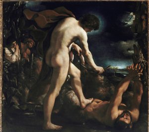 Apollo i Marsjasz (olej na płótnie).