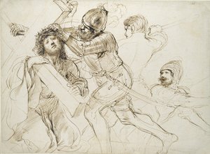 Chrystus niosący krzyż, c1625-1628 autorstwa Guercino