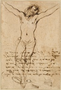 Chrystus na krzyżu: Studium ukrzyżowania ze świętymi autorstwa Guercino