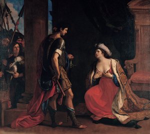 Kleopatra i Oktawian autorstwa Guercino