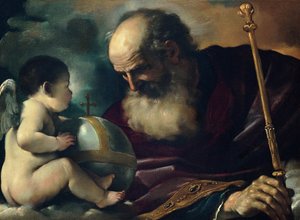Bóg Ojciec i Anioł, 1620 autorstwa Guercino