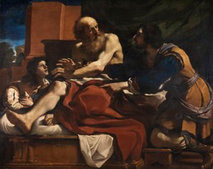 Jakub błogosławi synów Józefa autorstwa Guercino