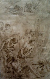Męczeństwo świętego Barnaby. autorstwa Guercino