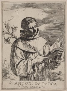 Święty Antoni z Padwy autorstwa Guercino