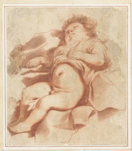 Badanie śpiącego dziecka autorstwa Guercino