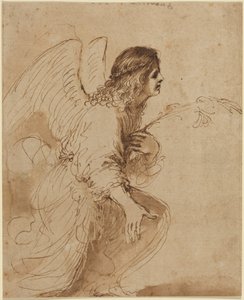 Anioł Zwiastowania autorstwa Guercino