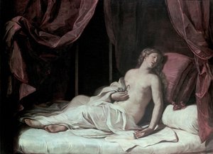 Śmierć Kleopatry, 1648 autorstwa Guercino