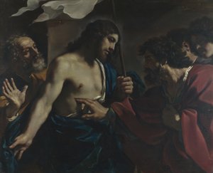 Niedowierzanie św. Tomasza, 1621 autorstwa Guercino