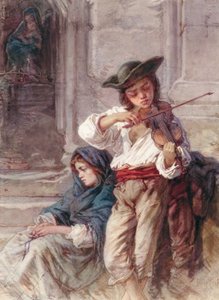 Młody skrzypek, ok.1880 (wc na papierze)