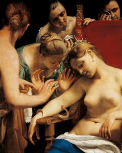 Śmierć Kleopatry (szczegół) autorstwa Guido Cagnacci