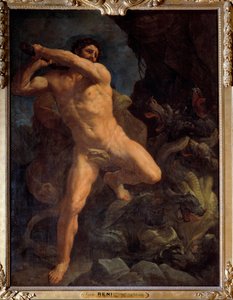 Hercules Terrassing Hydra z Lerne Obraz Guido Reni dit le Guide (1573-1642) 1617 Nd. 2,6x1,9 m² autorstwa Guido Reni