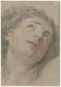 Głowa św. Sebastiana, spoglądająca w górę autorstwa Guido Reni