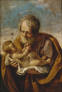 Józef i Dzieciątko Jezus w jego ramionach autorstwa Guido Reni