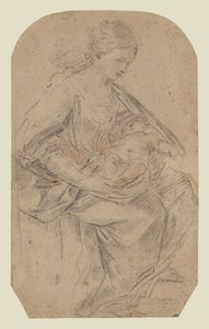 Szopka (recto); Kobieta w turbanie (verso) autorstwa Guido Reni