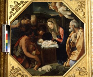 Adoracja Dzieciątka Jezus autorstwa Guido Reni
