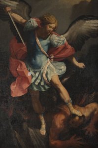 Archanioł Michał pokonujący Szatana autorstwa Guido Reni