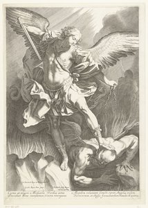 Archanioł św. Michał pokonujący Diabła, ryty Pieter de Bailliu, 1623-60