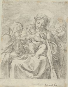 Święta Rodzina ze św. Klarą, 1590-1600. autorstwa Guido Reni