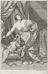 Śmierć Lukrecji, ok. 1700-50 ewentualnie Antonio Billy (aktywny I poł. XVIII w.) (akwaforta na papierze) autorstwa Guido after Reni