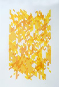 Dekonstrukcja nr 14, 2014 (tusz na papierze) autorstwa Guilherme Pontes