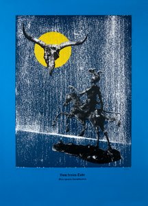 On Free Death, Thus Spoke Zarathustra, 2024 (drzeworyt i sitodruk) autorstwa Guilherme Pontes