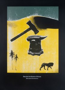 On The Famous Wise Men, Thus Spoke Zarathustra, 2024 (drzeworyt i sitodruk) autorstwa Guilherme Pontes